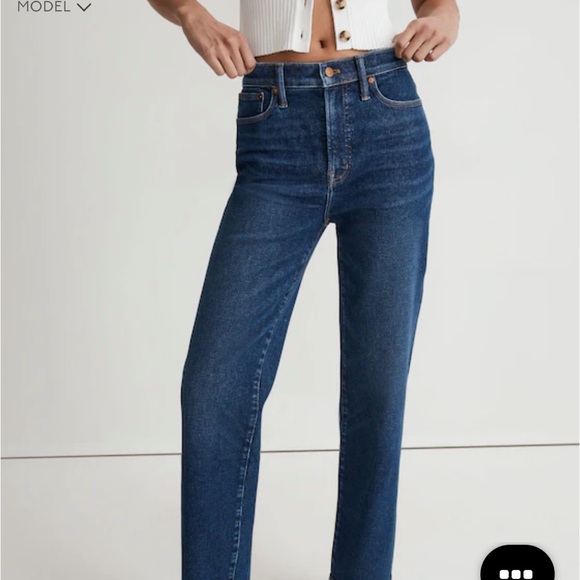 Madewell Dark Blue Straight Leg Jeans 30” - Picture 2 of 10